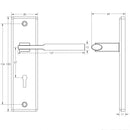 Frelan - Delta Door Handles On Backplate - Lever Lock - Polished Chrome - JV3003PC - Choice Handles