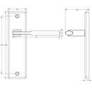 Frelan - Delta Door Handles On Backplate - Lever Lock - Satin Chrome - JV3003SC - Choice Handles
