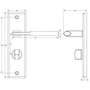 Frelan - Delta Door Handles On Backplate - Bathroom - Polished Chrome - JV3023PC - Choice Handles