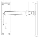 Frelan - Straight Door Handles On Backplate - Lever Lock - Polished Brass - JV30PB - Choice Handles