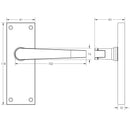 Frelan - Straight Door Handles On Backplate - Latch - Satin Chrome - JV31LSC - Choice Handles
