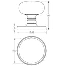 Frelan - Pull Handle On Rose 305mm x 19mm - Polished Brass - V3500BPB - Choice Handles