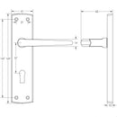 Frelan - Bray Suite Door Handles On Backplate - Lever Lock - Polished Chrome - JV390PC - Choice Handles