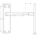 Frelan - Bray Suite Door Handles On Backplate - Lever Lock - Satin Chrome - JV390SC - Choice Handles