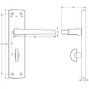 Frelan - Bray Suite Door Handles On Backplate - Bathroom - Polished Chrome - JV393PC - Choice Handles