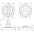 Frelan - Bathroom Turn & Release With Indicator 50mm x 10mm -  PVD Stainless Brass - JV422PVD - Choice Handles