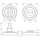 Frelan - Bathroom Turn & Release With Indicator 50mm x 10mm -  Polished Chrome - JV422PC - Choice Handles