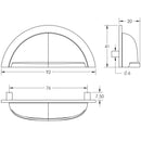 Frelan - Flush Ring Pull 50mm x 63mm - Satin Chrome - JV424BSC - Choice Handles