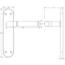 Frelan - Twin Door Handles On Backplate - Lever Lock - Dual Finish - Polished Chrome & Satin Chrome - JV431PCSC - Choice Handles