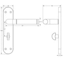Frelan - Twin Door Handles On Backplate - Latch - Dual Finish - Polished Chrome & Satin Chrome - JV432PCSC - Choice Handles