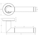 Frelan - Twin Door Handles On Backplate - Bathroom - Dual Finish - Polished Chrome & Satin Chrome - JV433PCSC - Choice Handles