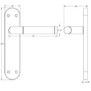 Frelan - Twin Door Handles On Backplate - Lever Lock - Dual Finish - Polished Chrome & Satin Chrome - JV436PCSC - Choice Handles