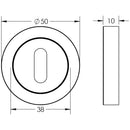 Frelan - Standard Profile Keyhole Escutcheon - PVD Brass - JV503PVD - Choice Handles