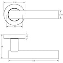 Frelan - Petra Door Handles On Round Rose  - Polished Brass PVD - JV508PVD - Choice Handles