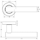 Frelan - Petra Door Handles On Round Rose  - Polished Chrome - JV508PC - Choice Handles