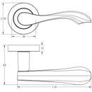 Frelan - Gamma Door Handles On Round Rose  - Polished Chrome - JV509PC - Choice Handles