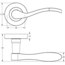 Frelan - Turin Door Handles On Round Rose  - Polished Brass PVD  - JV550PVD - Choice Handles