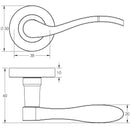 Frelan - Turin Door Handles On Round Rose  - Polished Chrome  - JV550PC - Choice Handles