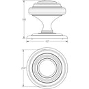 Frelan -  Sloane Centre Door Knob (102mm Diameter) - Polished Brass - JV57PB - Choice Handles