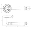 Frelan  - Camille Door Handles On Round Rose  - Polished Nickel - JV651PN - Choice Handles