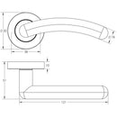 Frelan Hardware - Mailand Door Handles On Rose - Polished Chrome - JV710PC - Choice Handles
