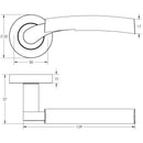 Frelan Hardware - Mailand Door Handles On Rose - Satin Chrome - JV710SC - Choice Handles