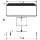 Step DB Mortice knob - JV804DB - Choice Handles