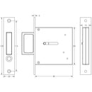 Burlington Sliding Door Flush Edge Pull Handle - Dark Bronze - JV820DB - Choice Handles