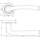 Frelan  - Rosetta Door Handles On Round Rose  - Satin Chrome - JV843SC - Choice Handles