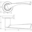 Frelan  - Comet Door Handles On Round Rose  - Polished Chrome - JV845PC - Choice Handles
