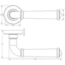 Jedo - Classic Lever On Rose Door Handle - Polished Chrome - JV847PC - Choice Handles