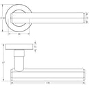 Jedo - Jedo Hex Polished Chrome Door Handle - JV849PC - Choice Handles