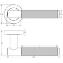 Jedo Bari Knurled Door Handle Dark Bronze - JV850DB - Choice Handles