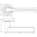 Jedo - Geo Lever On Rose Door Handle - Polished Chrome - JV851PC - Choice Handles