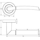 Frelan - Capri Door Handles On Round Rose  - Satin Chrome/Polished Chrome  - JV860PCSC - Choice Handles