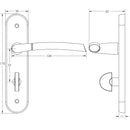 Jedo - Lorenzo Kontrax Suite Door Handle on Latchplate - Satin Chrome/Polished Chrome - JV863PCSC - Choice Handles