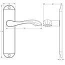 Frelan - Broadway Door Handles On Backplate - Latch  - Polished Chrome - JV921PC - Choice Handles