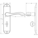 Frelan - Broadway Door Handles On Backplate - Latch  - Satin Chrome - JV921SC - Choice Handles