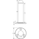 Frelan - Wall Mounted Projection Door Stops (64mm) Satin Chrome - JV9551ASC - Choice Handles