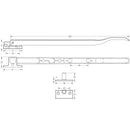 Frelan - Non-Lockable Casement Window Stay 250mm (10") - Polished Brass - JW77PB - Choice Handles