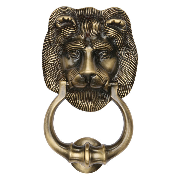 Heritage Brass Lion Knocker Antique finish - K1210-AT - Choice Handles