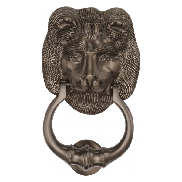 Heritage Brass Lion Knocker Matt Bronze finish - K1210-MB - Choice Handles