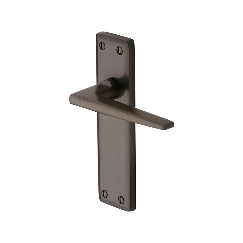 Heritage Brass Door Handle Lever Latch Kendal Design Matt Bronze finish - KEN6810-MB - Choice Handles