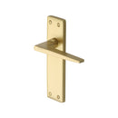 Heritage Brass Door Handle Lever Latch Kendal Design Satin Brass finish - KEN6810-SB - Choice Handles