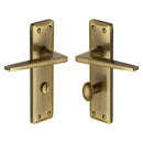 Heritage Brass Door Handle for Bathroom Kendal Design Antique finish - KEN6830-AT - Choice Handles