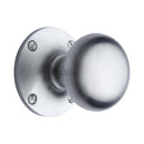 Heritage Brass Mortice Knob on Rose Kensington Design Satin Chrome finish - KEN980-SC - Choice Handles