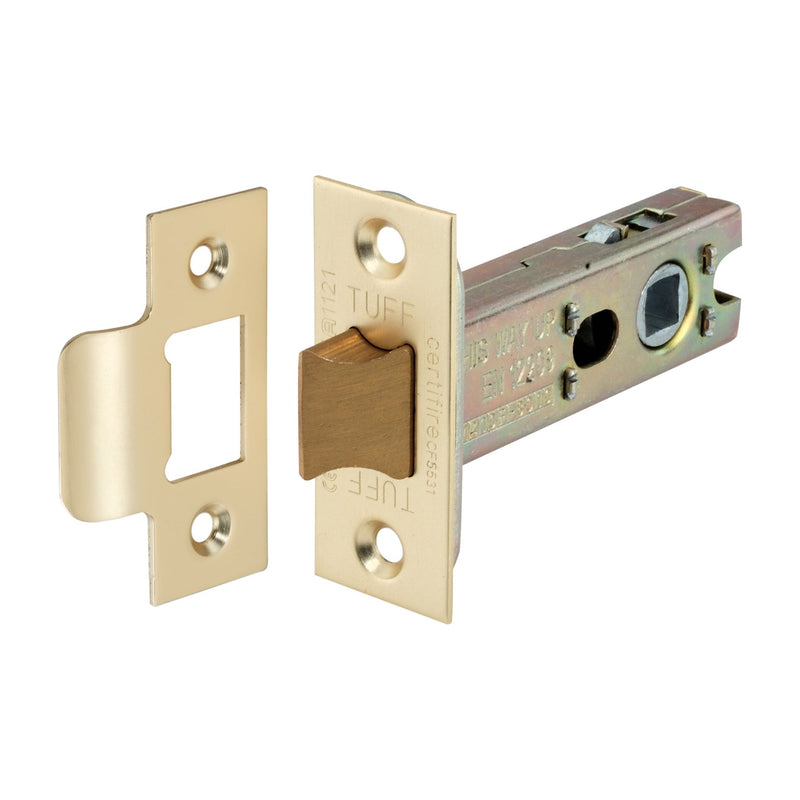 Spira Brass - 4" H/D Tubular Latch CE  - Satin Brass - LAL0138SB - Choice Handles