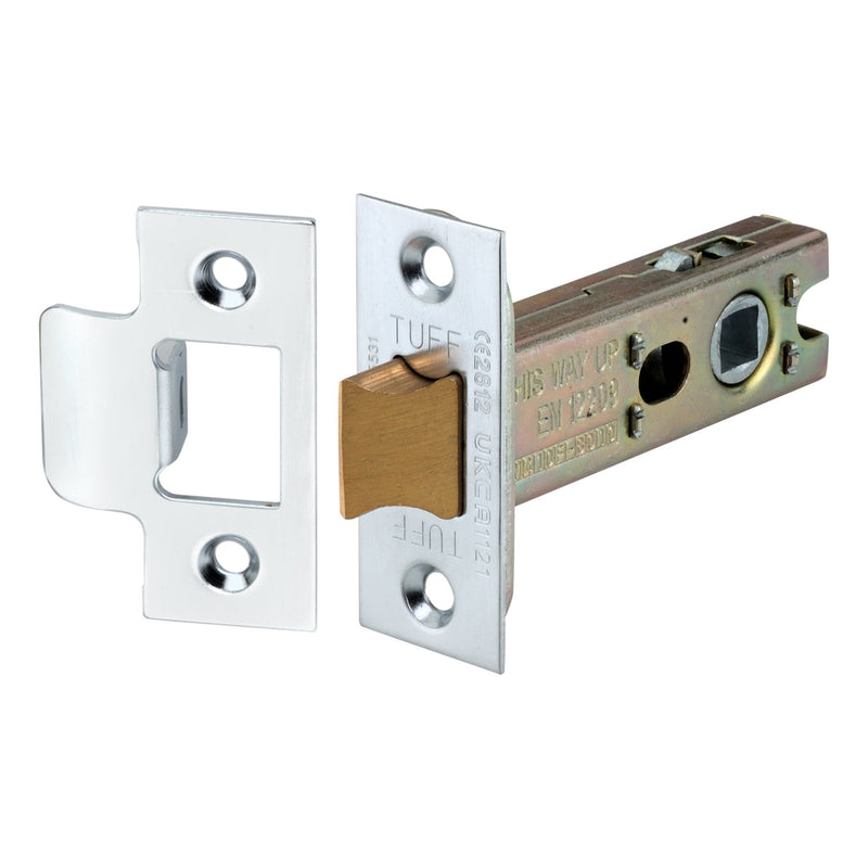 Spira Brass - 4" H/D Tubular Latch CE  - Satin Chrome - LAL0138SC - Choice Handles