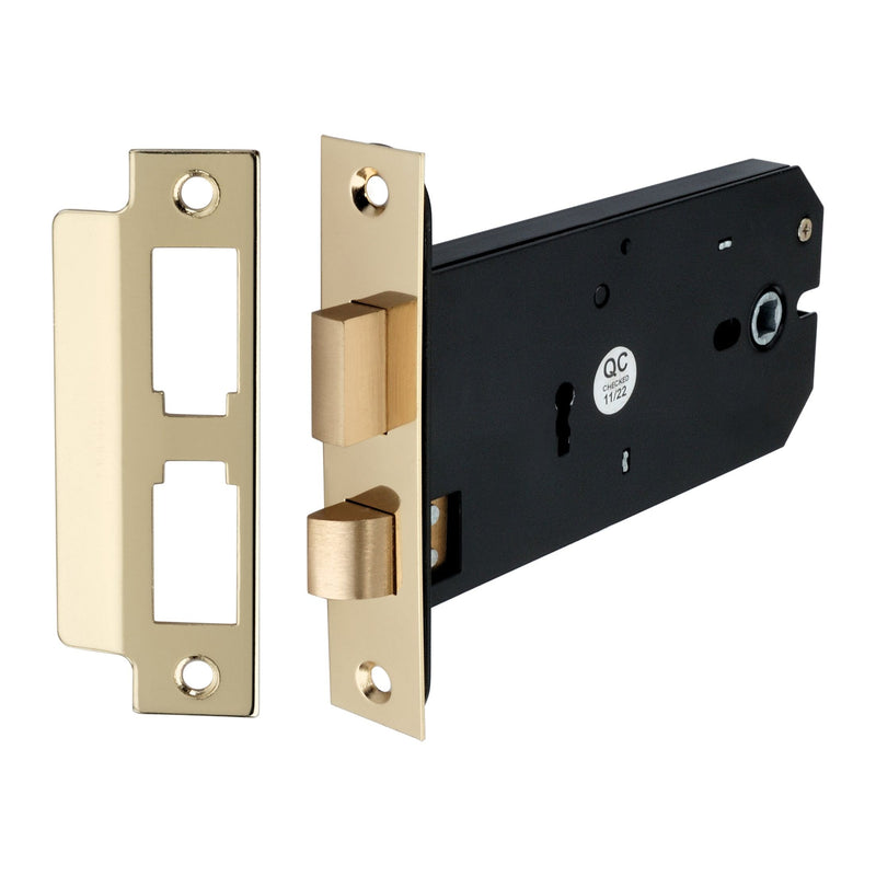 Spira Brass - 3 Lever Horizontal Sash Lock 6"  - Electro Brass - LAL0146EB - Choice Handles