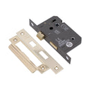 Spira Brass - 2.5" CE 3 Lever Bathroom Lock FD60 - Electro Brass - LAL1422EB - Choice Handles